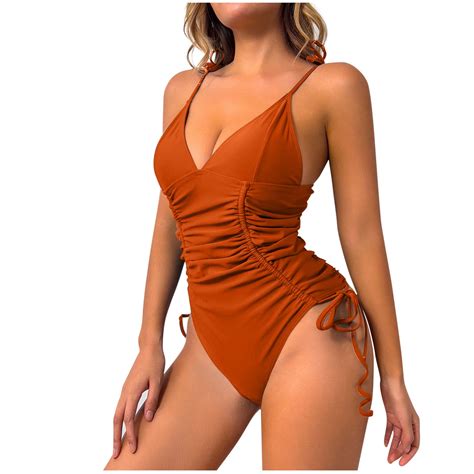 Bathing Suit One-Piece Women's Ruched One Piece Swimsuit Tummy Bathing