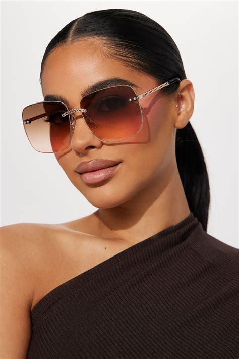 sunglasses brown fashion nova