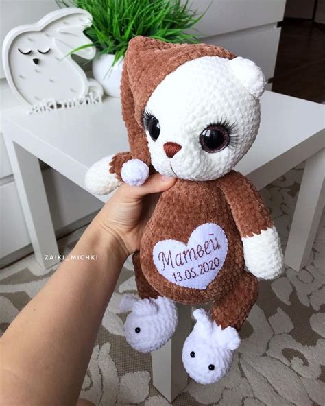 Мишка крючком | Teddy bear, Teddy, Bear