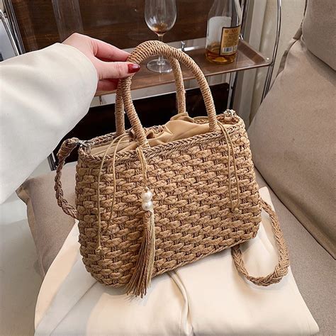 Bolsa De Palha Praia - Bolsa de Palha Praia Feminina com Alça Leve e Estilosa para qualquer ...
