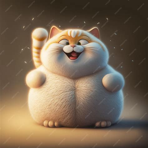 Premium AI Image | Supper cute fat cat smiling AI generated