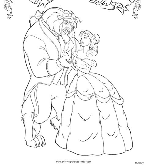 Beauty and the Beast coloring pages - Coloring pages for kids - disney coloring pages ...