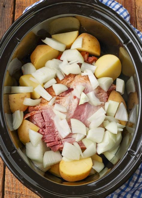 Crockpot Ham, Green Beans, and Potatoes - Vegetable Recipes