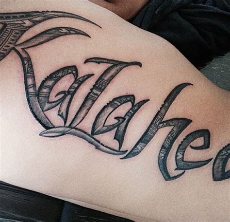 Tribal Lettering Tattoo - Tattoos Gallery