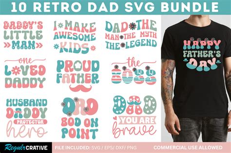 Retro Dad SVG Bundle By Regulrcrative | TheHungryJPEG