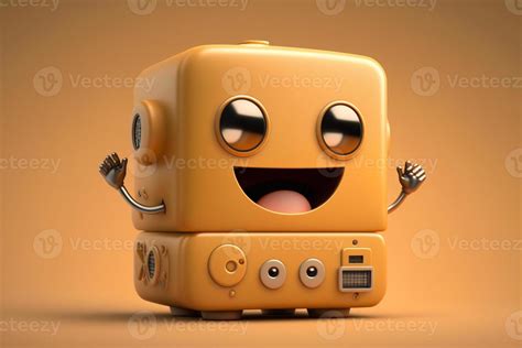 Happy Robot Emoji AI Generated 22769080 Stock Photo at Vecteezy