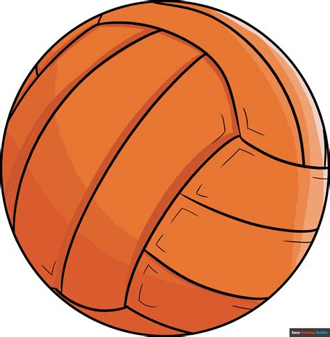 how to draw volleyball easy