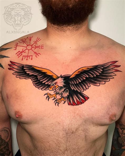 Eagle Wing Tattoos On Chest