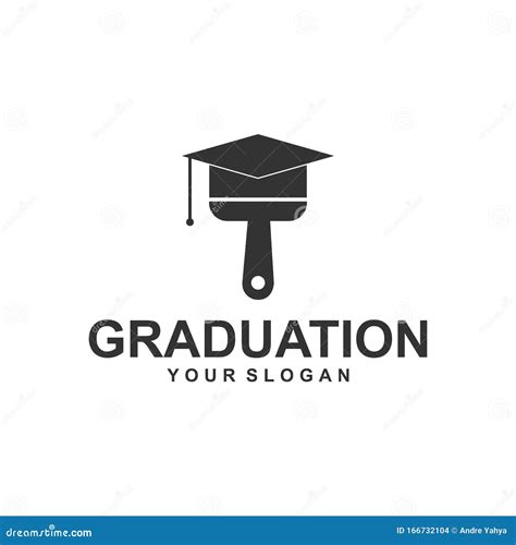 Graduation logo template stock illustration. Illustration of vector - 166732104