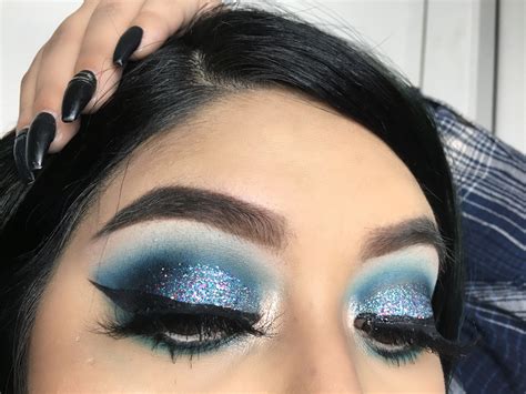 glitter blue smokey eye blue smokey eye smokey eye halloween face