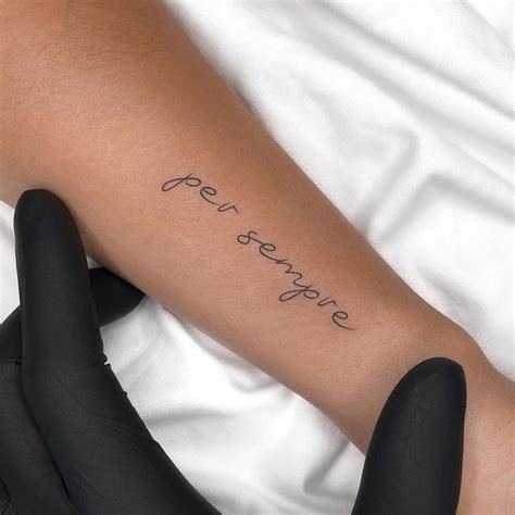 sempre lettering tattoo handwritten   wrist