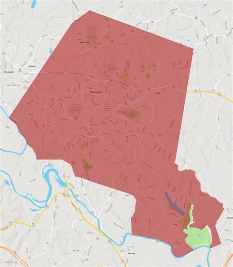 map of martinsville virginia