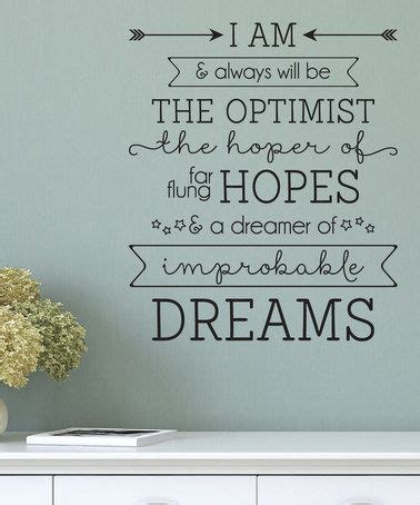 Black 'I Am the Optimist' Decal