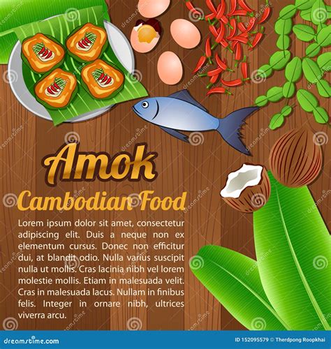 Asean National Food Ingredients Elements Set Banner on Wooden