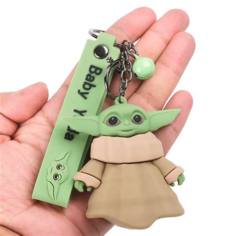 Star Wars The Mandalorian Baby Yoda Keychain, Star Wars Collectible ...