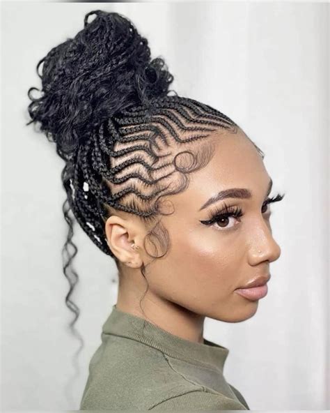 You won't believe how creative half cornrows half box braids can look 16