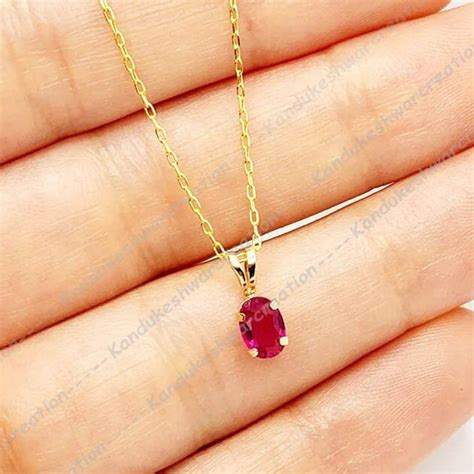 minimalist ruby necklace natural ruby pendant tiny ruby necklace