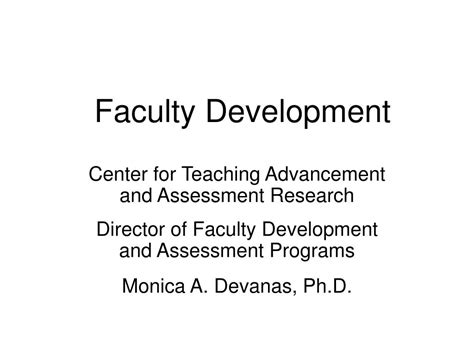 faculty development powerpoint    id