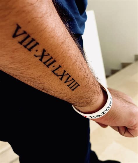 Forearm - Roman Numbers Tattoo | Roman numbers tattoo, Tattoos for guys ...