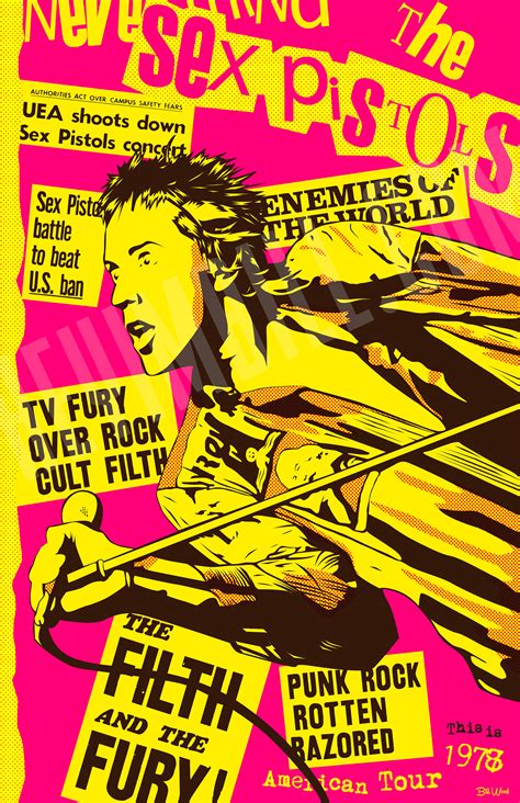 sex pistols  concert poster etsy