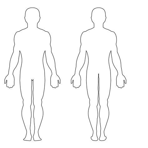 human body outline printable   clip art