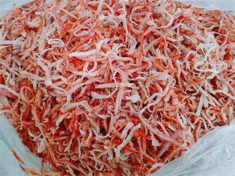 Стружка кальмара со вкусом краба солено-сушеная, купить оптом у ...