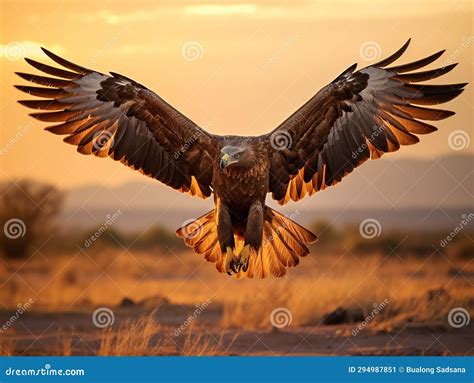 steppe eagle stock illustration cartoondealercom