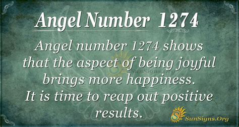 Angel Number 1274 Meaning: A Sign Of Great Reward - SunSigns.Org
