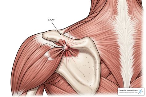 knot  left shoulder blade lasting  relief