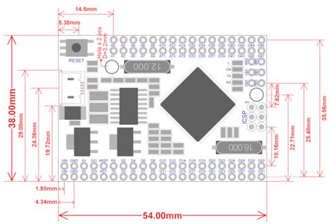 Arduino Mega 2560 Pro Mini (EMBED)