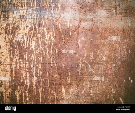 Rusty texture with dripping paint Stock Photo - Alamy