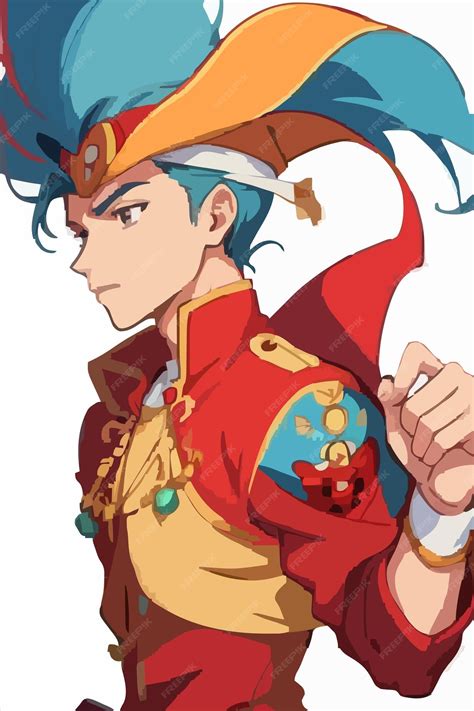 Premium Vector | The character of the anime is a character i created