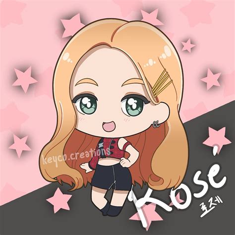 Blackpink Anime Drawing Easy Cute Fanart Chibi Rose Blackpink | The ...