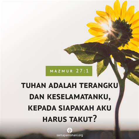 Tuhan adalah terangku dan keselamatanku | Santapan Rohani
