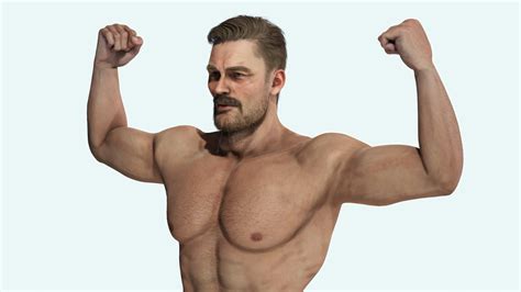 ArtStation - Gym Bro - Giga Chad- Muscular man fitness crossfit | Game ...
