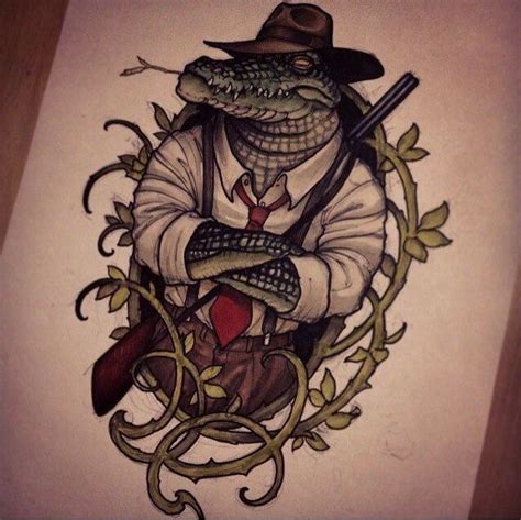 Crocodile sketch tattoo Hand Tattoos For Guys, Trendy Tattoos, Unique Tattoos, Beer Tattoos ...