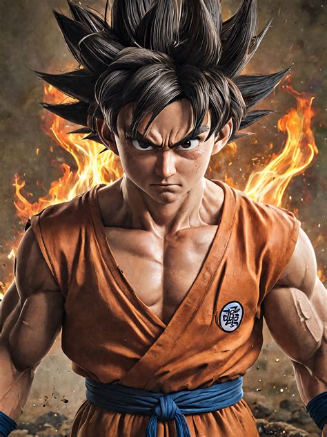 portrait son goku dragon ball   mydreamvision  deviantart