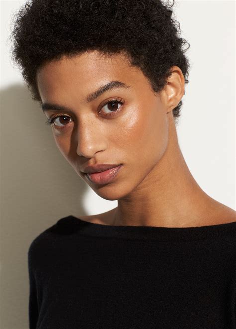 Vince Cinched Back Cashmere Pullover - Black XL | Curly hair styles