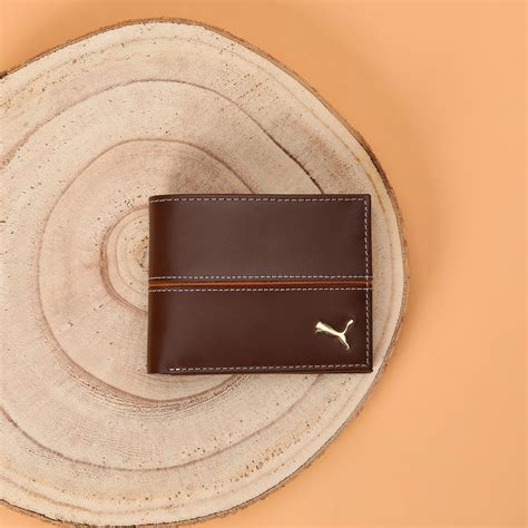 leather stripe bi fold wallet puma india