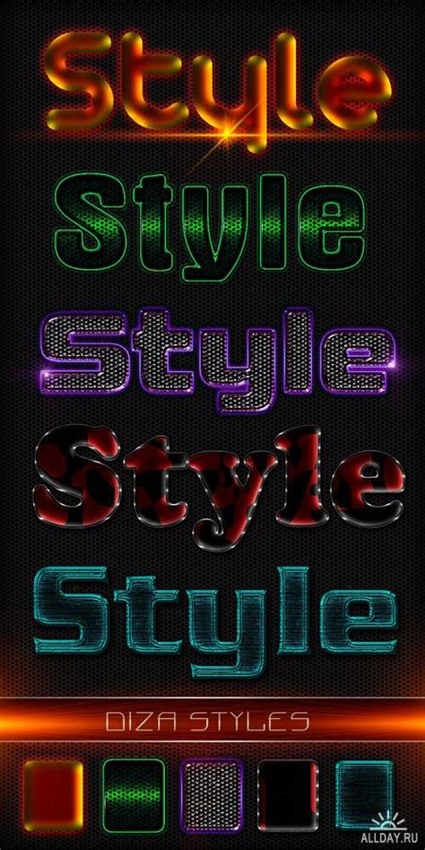 Text styles by DiZa - 24 » Photoshop Styles, Стили для Фотошопа