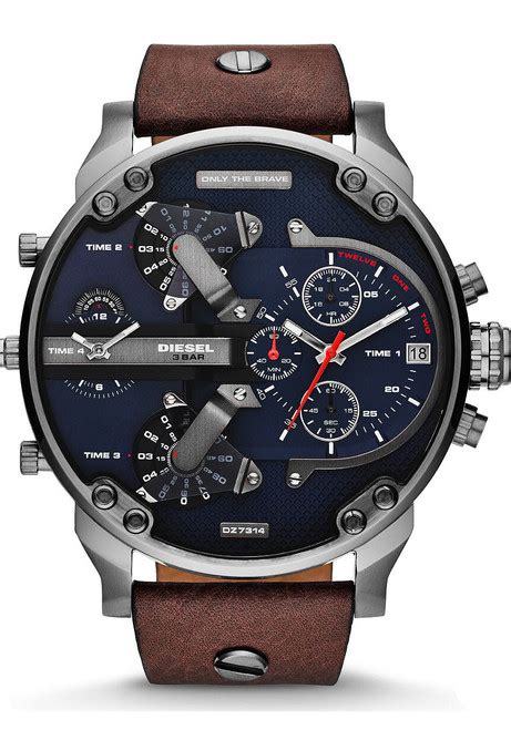 Diesel DZ7314 Mr. Daddy 2.0 Leather Brown/Navy | Watches.com