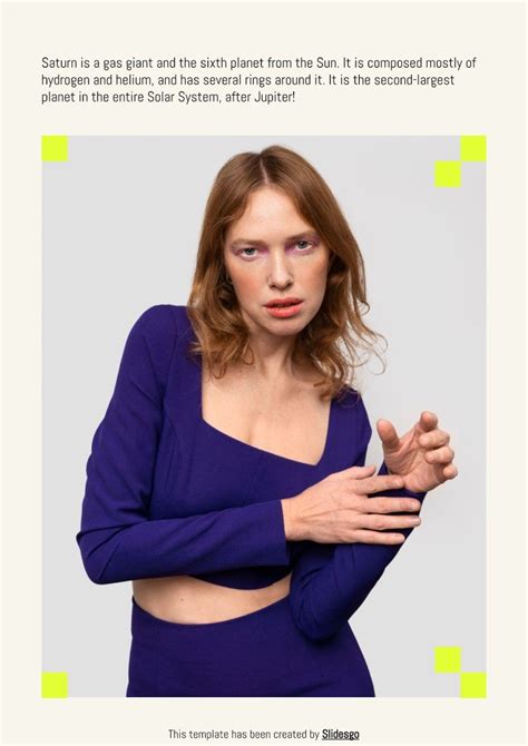 Fashion Photographer Printable Portfolio | Google Slides