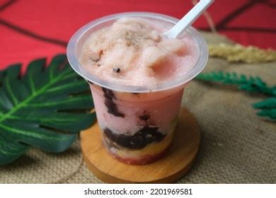 iced podeng indonesian traditional fruit ice stock photo