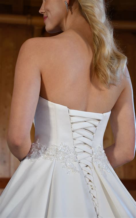 CLASSIC SATIN BALLGOWN WEDDING DRESS WITH POCKETS - I Do Bridal