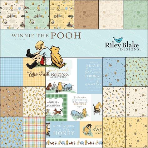 Pre-order Winnie the Pooh by Riley Blake- Half Yard Bundle- November