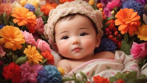 Premium AI Image | baby in bed
