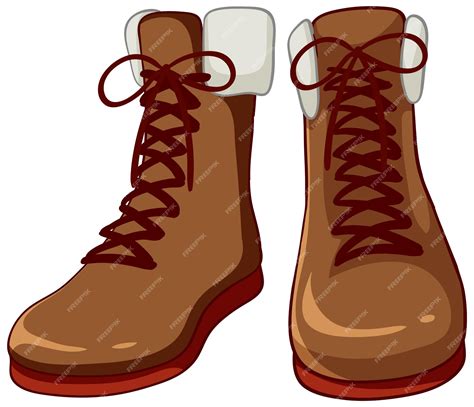 Premium Vector | Brown Winter Boots Illustration