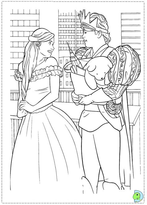 Enchanted Coloring page, Princess Giselle coloring page- DinoKids.org