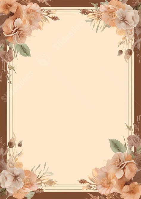 Beige Brown Flower Word Template And Google Docs For Free Download