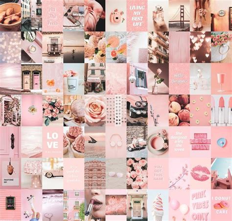 80 Pc Pink Collage Kit Digital Pink Aesthetic Photo Wall - Etsy | Photo wall collage, Wall ...